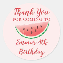 Adesivo Redondo Summer Sweet Watermelon Obrigado Stickers