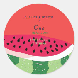 Adesivo Redondo Summer Vibes Watermelon Party Convidam