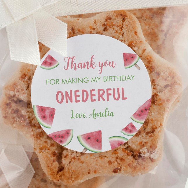 Adesivo Redondo Summer Watermelon Birthday (Criador carregado)