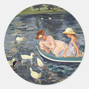 Adesivo Redondo Summertime Dois Mary Cassatt