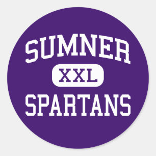 Adesivo Redondo Sumner - Spartans - altos - Sumner Washington