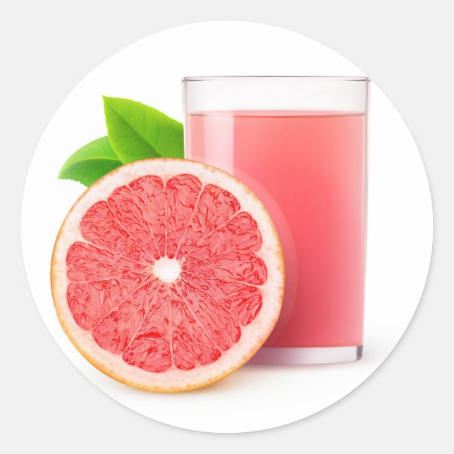 Adesivo Redondo Sumo de toranja (Frente)