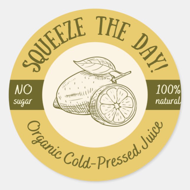 Adesivo Redondo Sumo Orgânico (Frente)