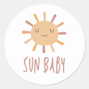 Adesivo Redondo Sun Baby Sticker