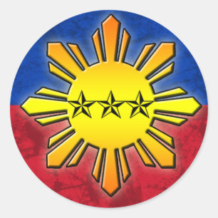 Adesivo Redondo Sun e 3 estrelas