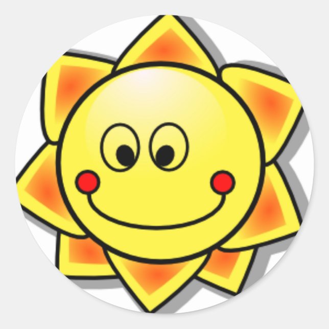 Adesivo Redondo Sun Happy Sun (Frente)