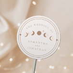 Adesivo Redondo Sun & Moon Whimsical Hand Desenhou Casamento Celes<br><div class="desc">Sun & Moon Whimsical Hand Desenhou Cartão RSVP de Casamento Celestial</div>