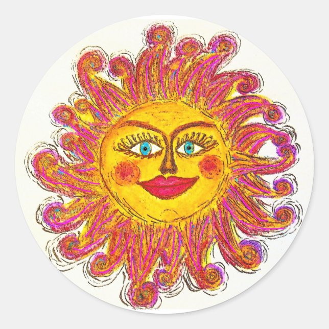 Adesivo Redondo Sun Sticker (Frente)