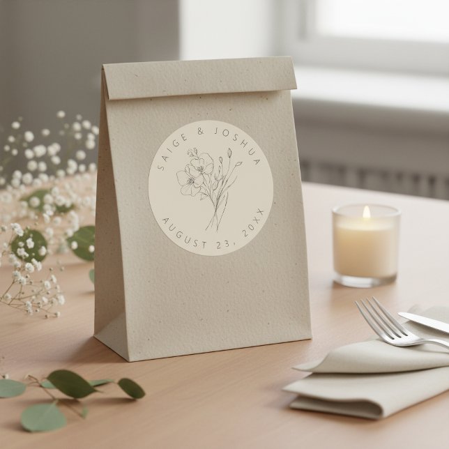 Adesivo Redondo Sun-Washed Garden Wedding ID1283 (Criador carregado)