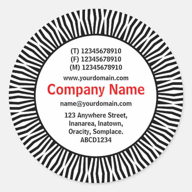 Adesivo Redondo SunBurst 01 Business (Frente)