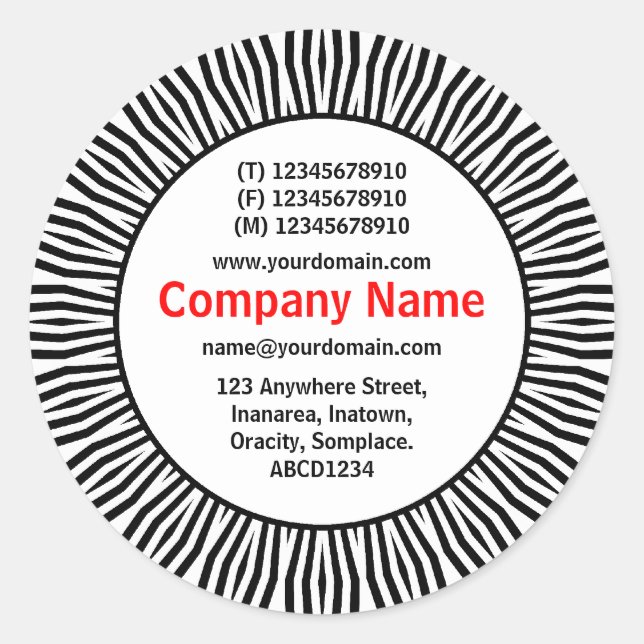 Adesivo Redondo SunBurst 02 Business (Frente)