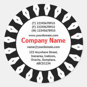 Adesivo Redondo SunBurst 04 Business