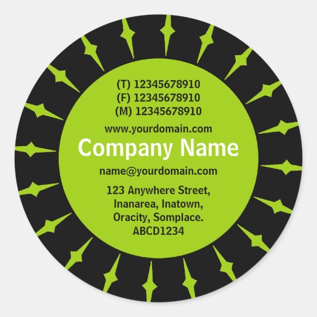 Adesivo Redondo SunBurst 05 Business - Verde marciano (Frente)