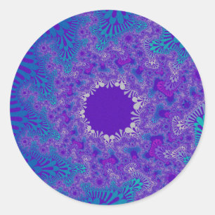 Adesivo Redondo Sunburst Azul de Pureza