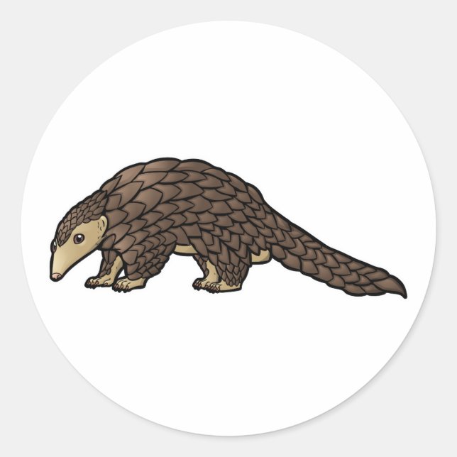 Adesivo Redondo Sunda Pangolin (Frente)