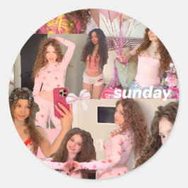 Adesivo Redondo Sunday Kalogeras Collage Sticker