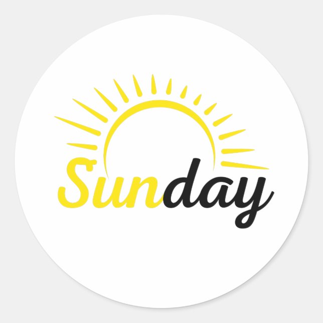Adesivo Redondo Sunday Sticker (Frente)