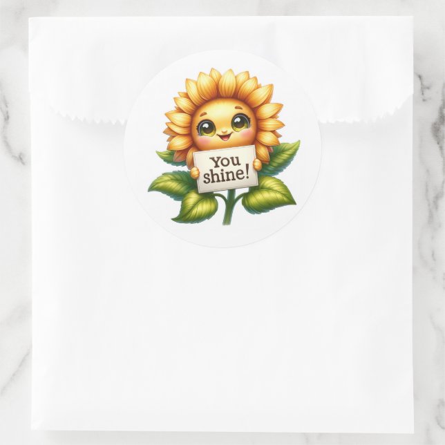Adesivo Redondo Sunflower Cutie Stickers (Bolsa)