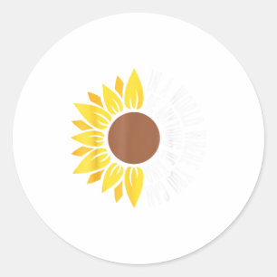 Adesivo Redondo Sunflower Day Orange Anti Bullying