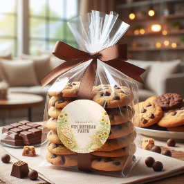 Adesivo Redondo Sunflower Farm Storybook Kids Birthday