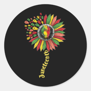 Adesivo Redondo Sunflower Fist Jundécimo História Negra Africana A