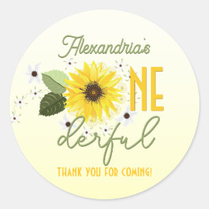 Adesivo Redondo Sunflower Floral