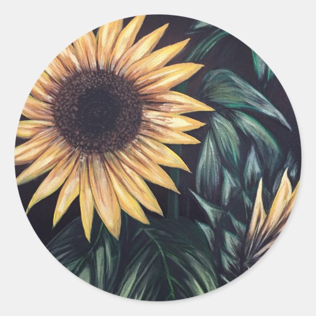 Adesivo Redondo Sunflower Life (Frente)
