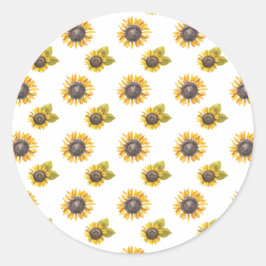Adesivo Redondo Sunflower Pattern Sitcker