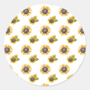 Adesivo Redondo Sunflower Pattern Sitcker