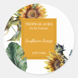 Adesivo Redondo Sunflower Perfume Label