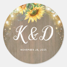 Sunflower Rustic Country String Luzes Casamento