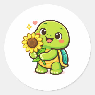 Adesivo Redondo Sunflower Smile