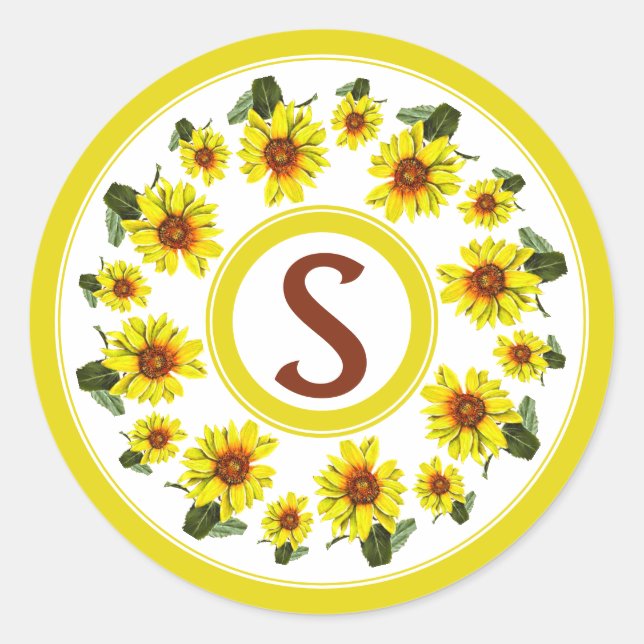Adesivo Redondo Sunflower Sticker (Frente)