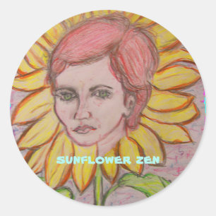 Adesivo Redondo Sunflower Zen