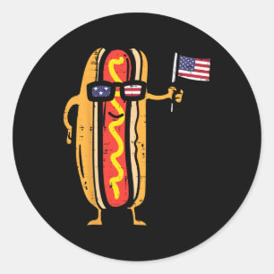 Adesivo Redondo Sungles American Flag Usa Engraçado 4 De Julho 4