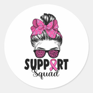 Adesivo Redondo Sungles Messaging Support Bun Support Squad Breast