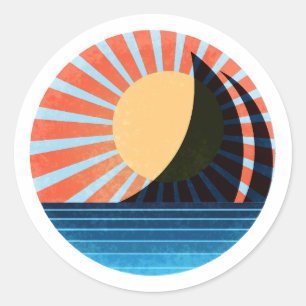 Adesivo Redondo Sunlit Sail Sticker Red