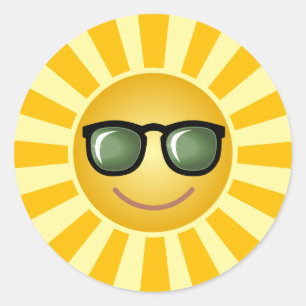 Adesivo Redondo Sunny com Shades