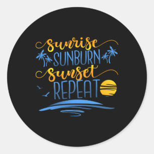 Adesivo Redondo Sunrise Sunset Repetir