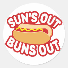 Adesivo Redondo Suns Out Buns Out