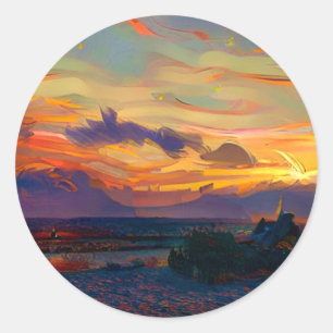 ADESIVO REDONDO SUNSET