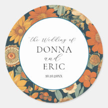 Sunset Blooms: Casamento Floral Laranja da Vintage