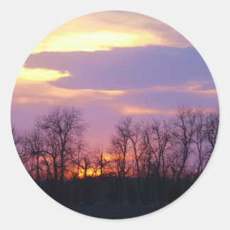 Adesivo Redondo Sunset Colinas Flint