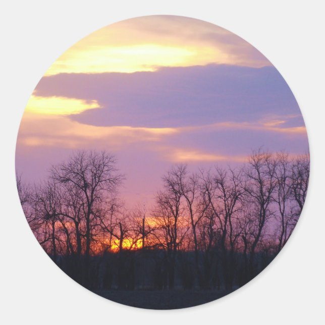 Adesivo Redondo Sunset Colinas Flint (Frente)