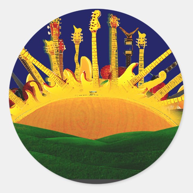 ADESIVO REDONDO SUNSET ELÉTRICO! (Frente)