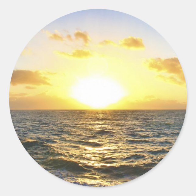 Adesivo Redondo Sunset Havaiano (Frente)