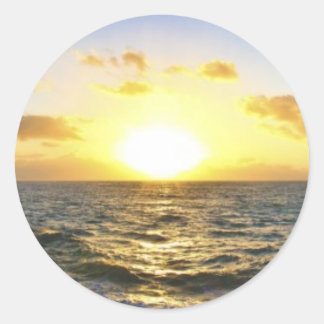 Adesivo Redondo Sunset Havaiano