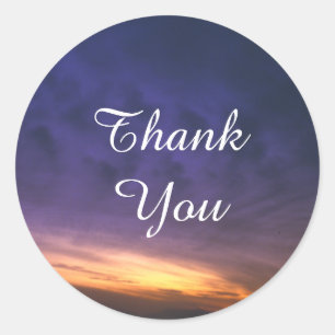 Adesivo Redondo Sunset Sobre O Deserto Obrigado