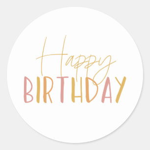 Adesivo Redondo Sunshine Birthday Feliz Aniversário Cupcake Topper