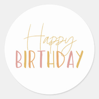 Adesivo Redondo Sunshine Birthday Feliz Aniversário Cupcake Topper